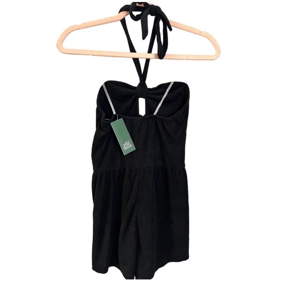 NWT Wild Fable Halter Romper Black Terry Cloth XS summer spring vacation - Picture 5 of 9